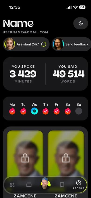 Profil a statistiky