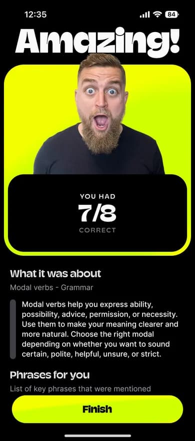 Výsledky lekce a fráze